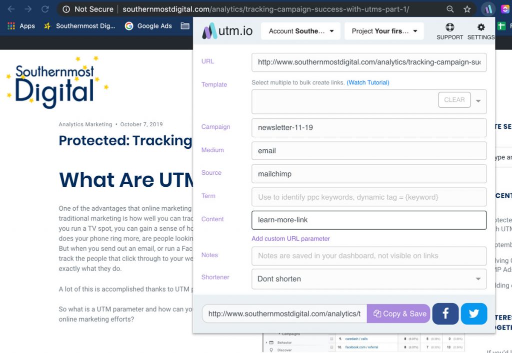 utm builder