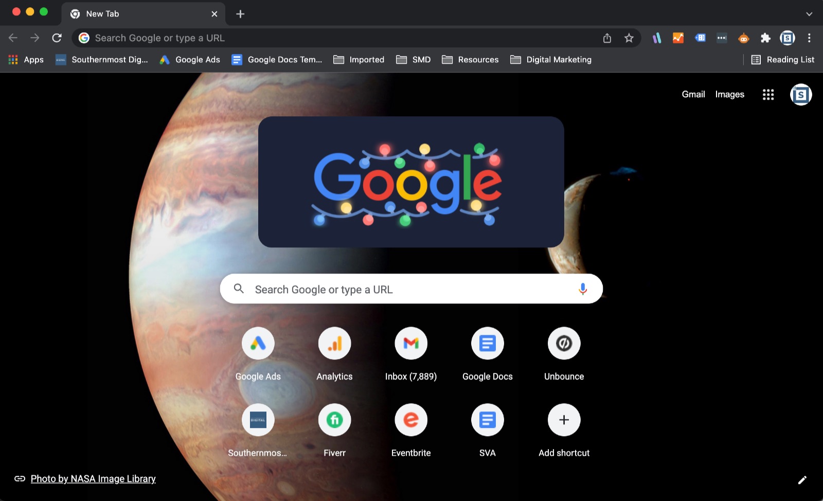Customize Google Chrome - Before